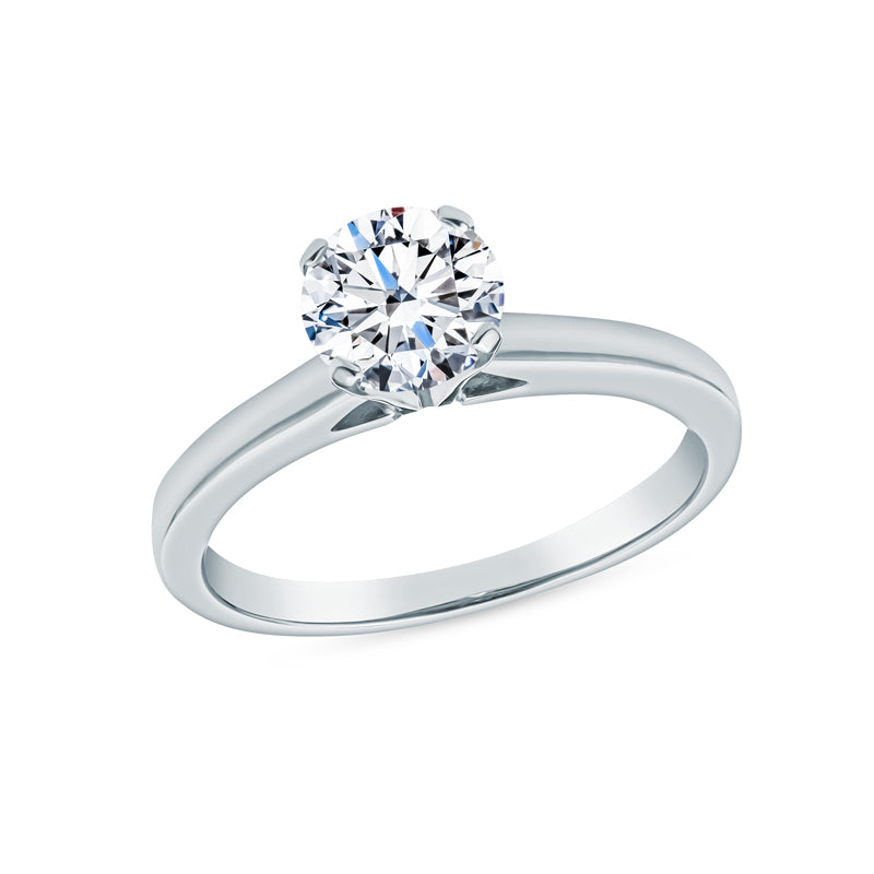 Solitaire with diamond shoulders Outlet