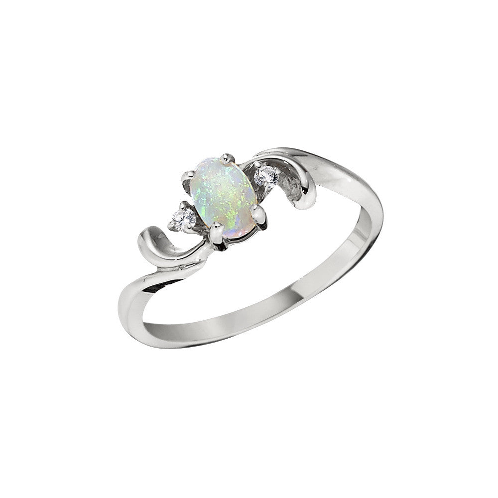 oval opal ring, opal diamond ring, opal diamond gold ring, oval opal diamond gold ring