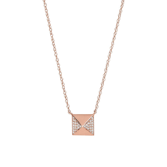 diamond and gold pendant, egyptian symbol jewelry, pyramid gold jewelry, diamond gold pyramid pendant, diamond gold pyramid necklace