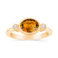 citrine rings for women, vintage style gemstone rings. citrine and diamond ring