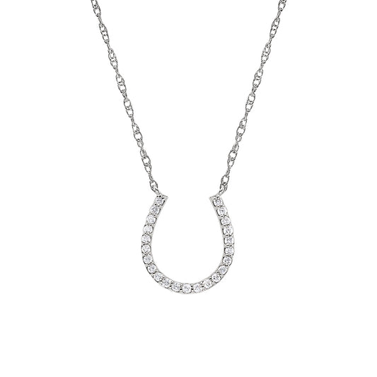 Diamond gold necklace, horseshoe necklace, diamond horseshoe jewelry, diamond gold horseshoe necklace
