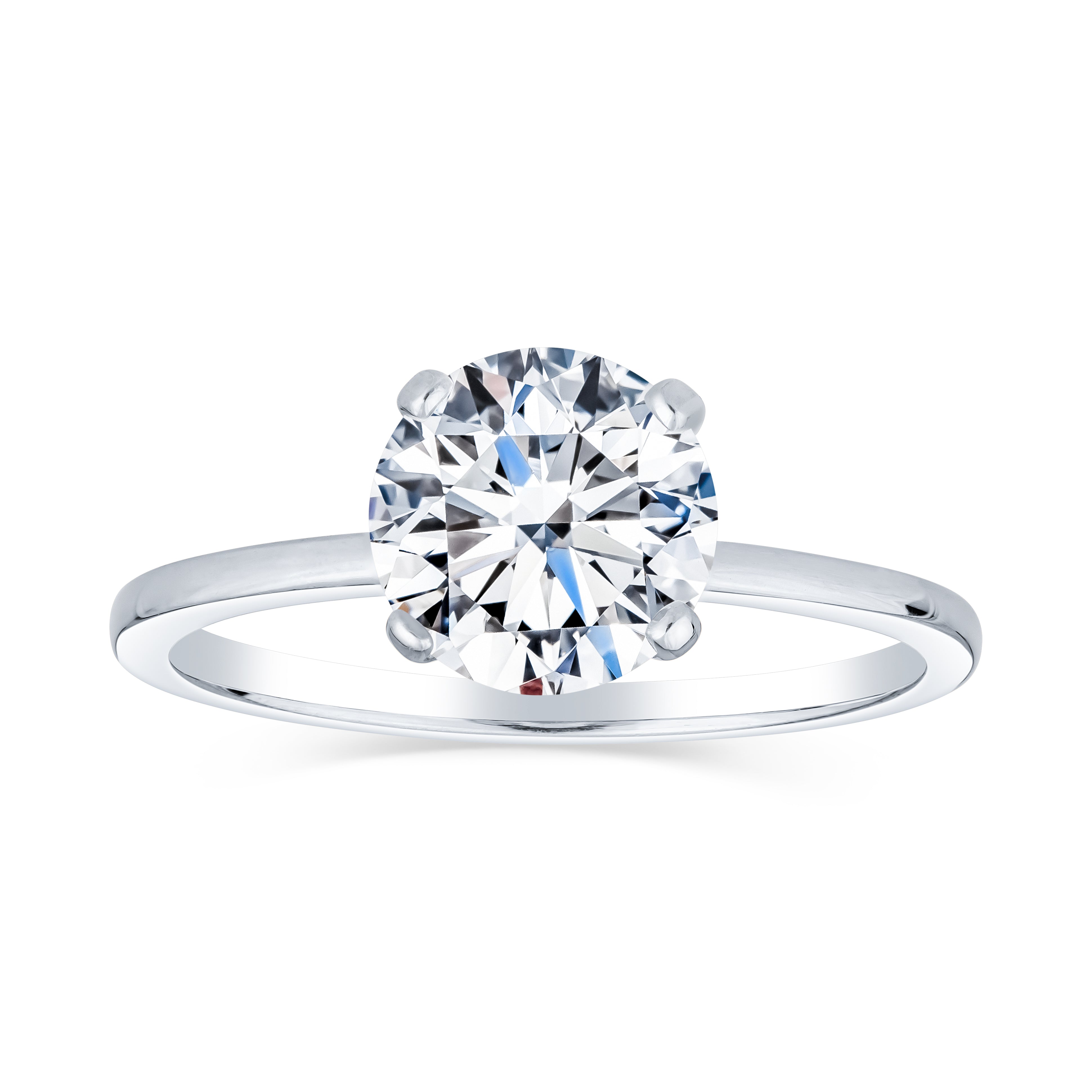 Thin Solitaire Engagement Rings Tapered