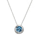 Blue Topaz Necklace, Bezel Necklace, Blue topaz gold pendants