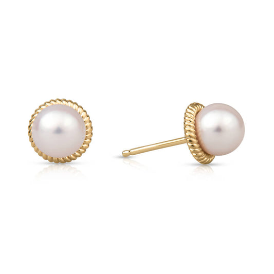 classic pearl earrings, simple pearl earrings, plain pearl earrings