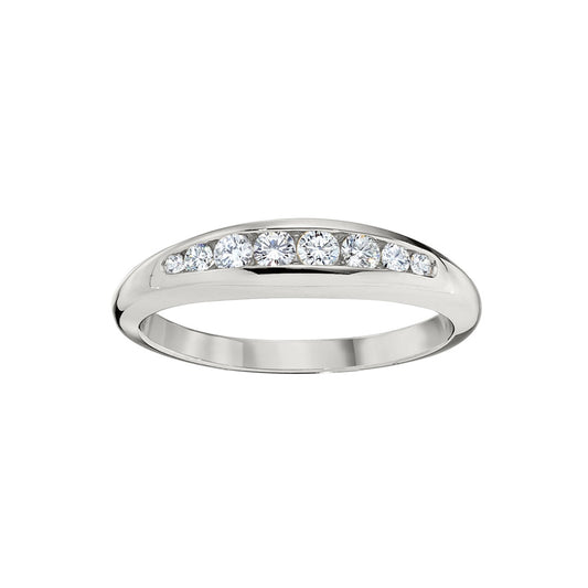 channel diamond bands, tapered channel band