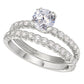 matching wedding set, scalloped engagement ring, scalloped wedding band