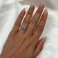 Art Deco Style Aquamarine and Diamond Ring