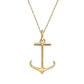 14K Yellow Gold Simple Anchor Pendant