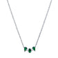 Pearshape Emerald Diamond Necklace