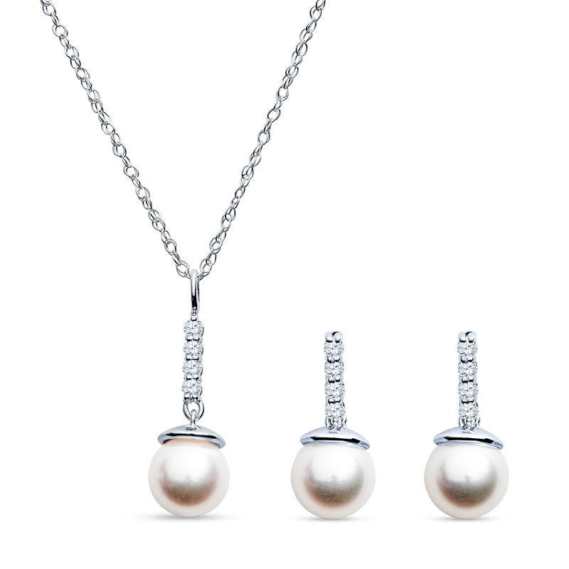 pearl pendant gold, pearl and diamond necklaces, cultured pearl earrings