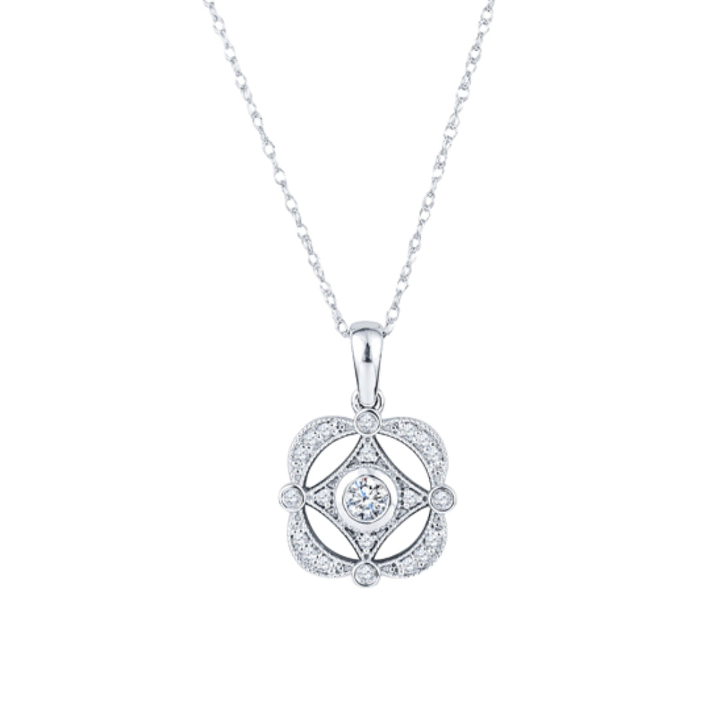 antique diamond pendant, antique diamond necklace