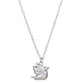 Micro Layering Necklaces 14KT White Gold Dove Pendant Symbolic Jewelry Made in USA Jewelry 