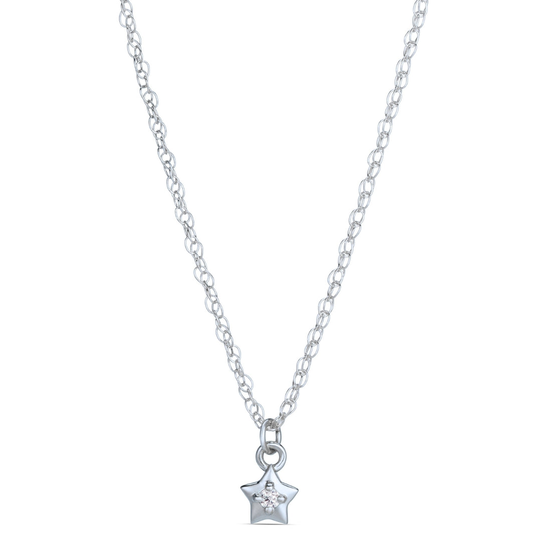 Symbolic Star Diamond Micro Pendant in 14KT