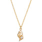New England Neptune Symbolic Shell Pendant in Diamond and 14KT Yellow Gold Micro Pendant for Layering Necklaces and Jewelry