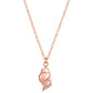 New England Neptune Symbolic Shell Pendant in Diamond and 14KT Rose Gold Micro Pendant for Layering Necklaces and Jewelry