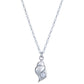 New England Neptune Symbolic Shell Pendant in Diamond and 14KT White Gold Micro Pendant for Layering Necklaces and Jewelry