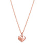 Symbolic Heart within a Heart Micro Pendant in 14KT Pink Rose Gold for Layering Necklaces