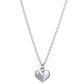 Symbolic Heart within a Heart Micro Pendant in 14KT White Gold for Layering Necklaces