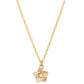 Symbolic Forget-Me-Not Flower Diamond Micro Pendant in 14KT Yellow Gold for Layering Necklaces