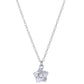Symbolic Forget-Me-Not Flower Diamond Micro Pendant in 14KT White Gold for Layering Necklaces