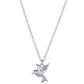 Symbolic Hummingbird Diamond Micro Pendant in 14KT White Gold for layering necklaces