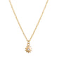 Symbolic Sun Diamond Micro Pendant in 14KT Yellow Gold for Layering Necklaces