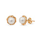Akoya Cultured Pearl Earrings, Classic Gold Pearl Earrings