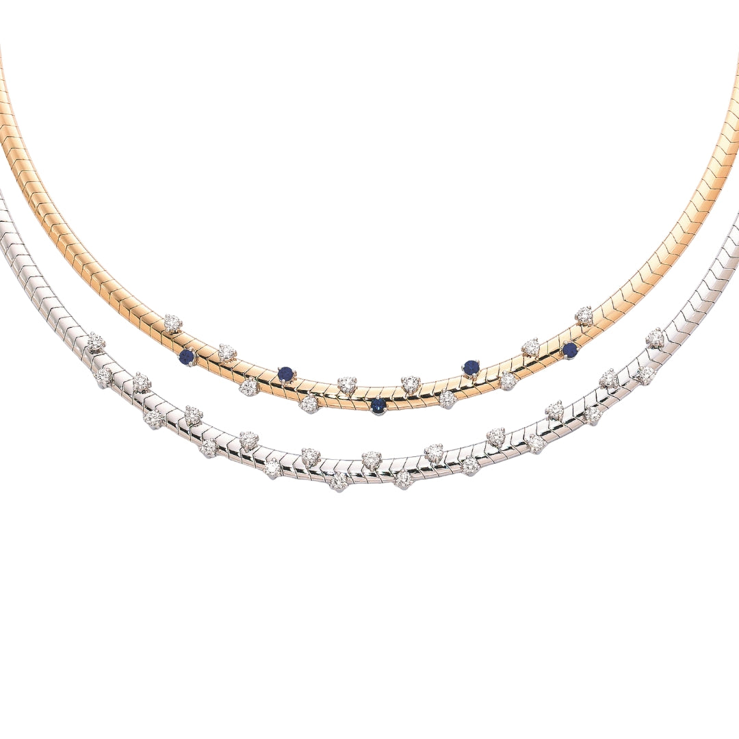 Made in America Jewelry by Jabel Diamond Omega slides from Floating Diamond Collection