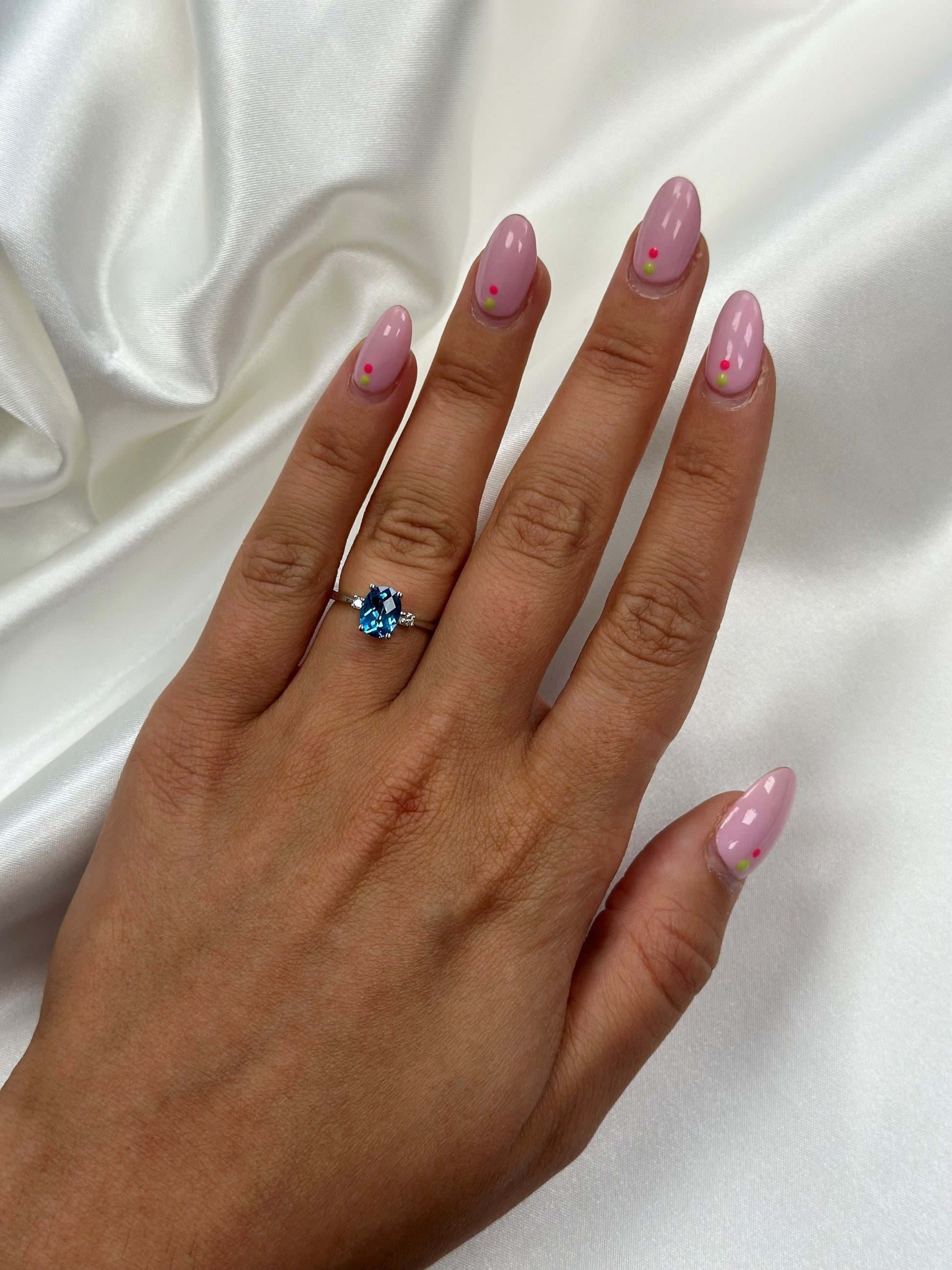 Classic Gemstone Rings in Blue Topaz, Oval gemstone ring, simple gemstone rings, blue topaz and diamond ring, gold blue topaz ring, white gold blue topaz ring