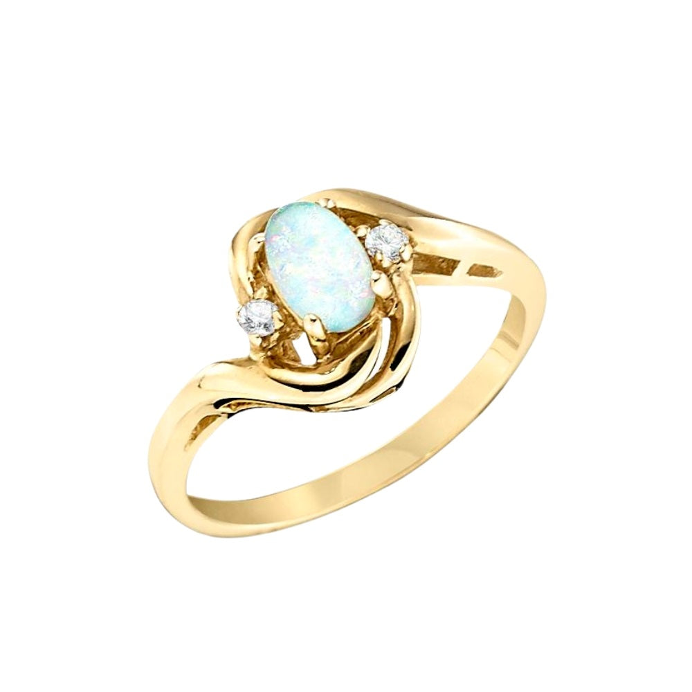 opal diamond ring, opal gold ring, opal yellow gold ring, opal ring in yellow gold, opal gold diamond rings