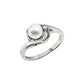 Swirling Pearl and Diamond Ring
