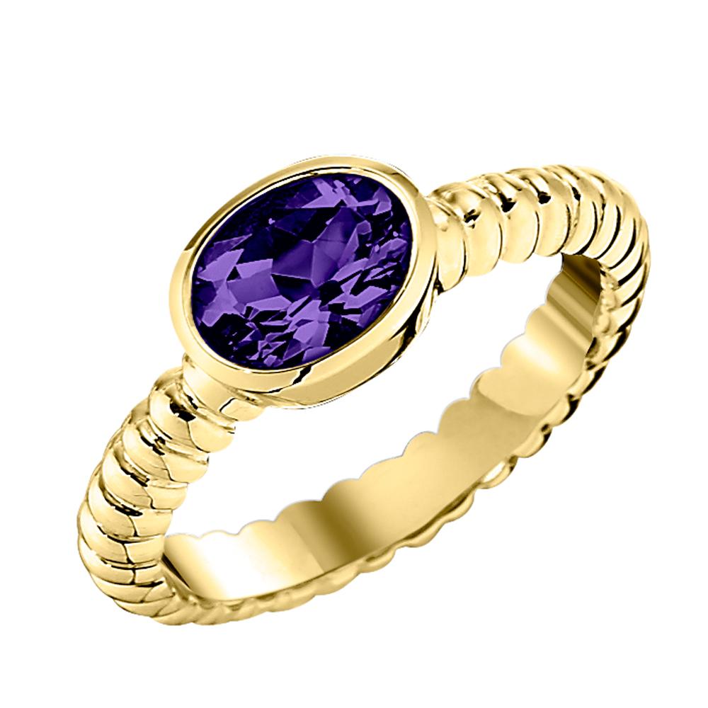 Modern Amethyst Birthstone Ring, Stackable modern birthstone ring, February stackable birthstone ring, amethyst gold ring, modern amethyst rings