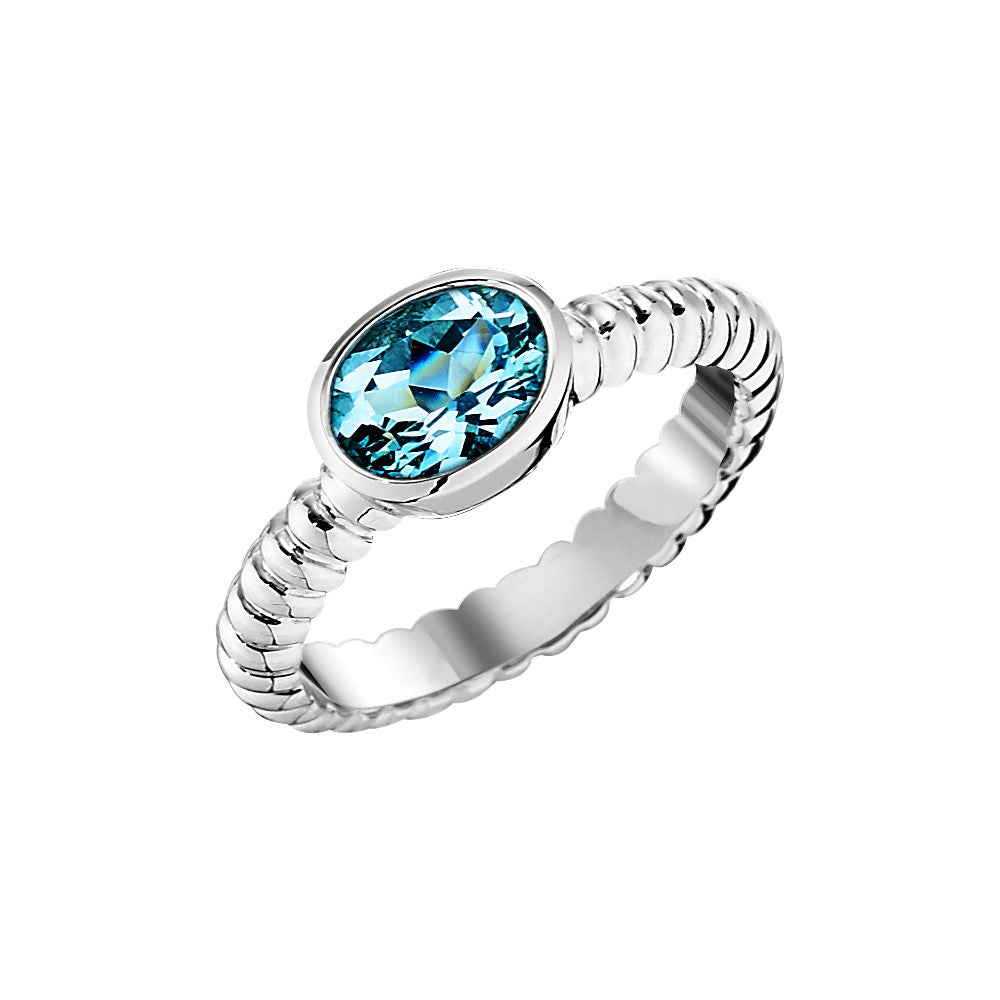 Blue Topaz Ring. Vintage Style Ring Settings, plaful east west bezel ring, blue topaz gold ring, modern blue topaz rings
