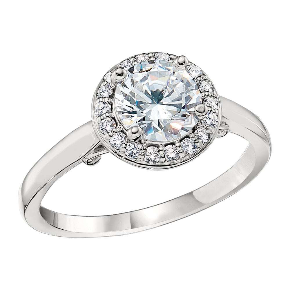 halo engagement ring with matching wedding band, diamond halo engagement ring