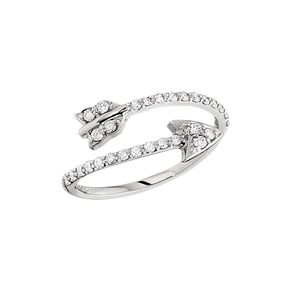 diamond arrow ring, diamond gold arrow ring, romantic diamond jewelry, romantic diamond rings, symbolic diamond rings