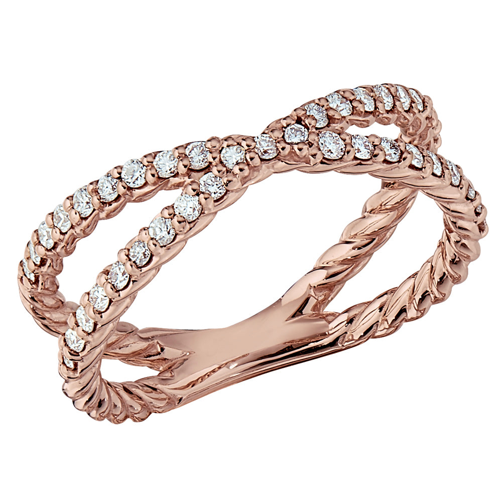 X Ring, Unique Wedding Rings, nautical wedding bands, sea wedding bands, rope wedding bands, unique diamond bands