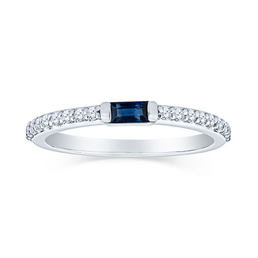 sapphire stackable rings, sapphire white gold rings, sapphire and diamond ring, sapphire baguette ring, sapphire wedding bands, sapphire and diamond gold wedding band