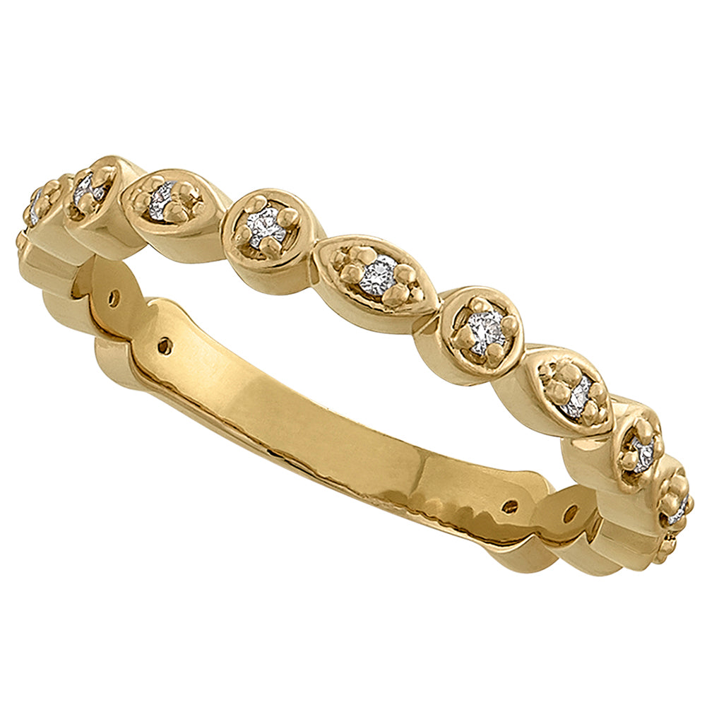 yellow gold vintage stackable wedding rings