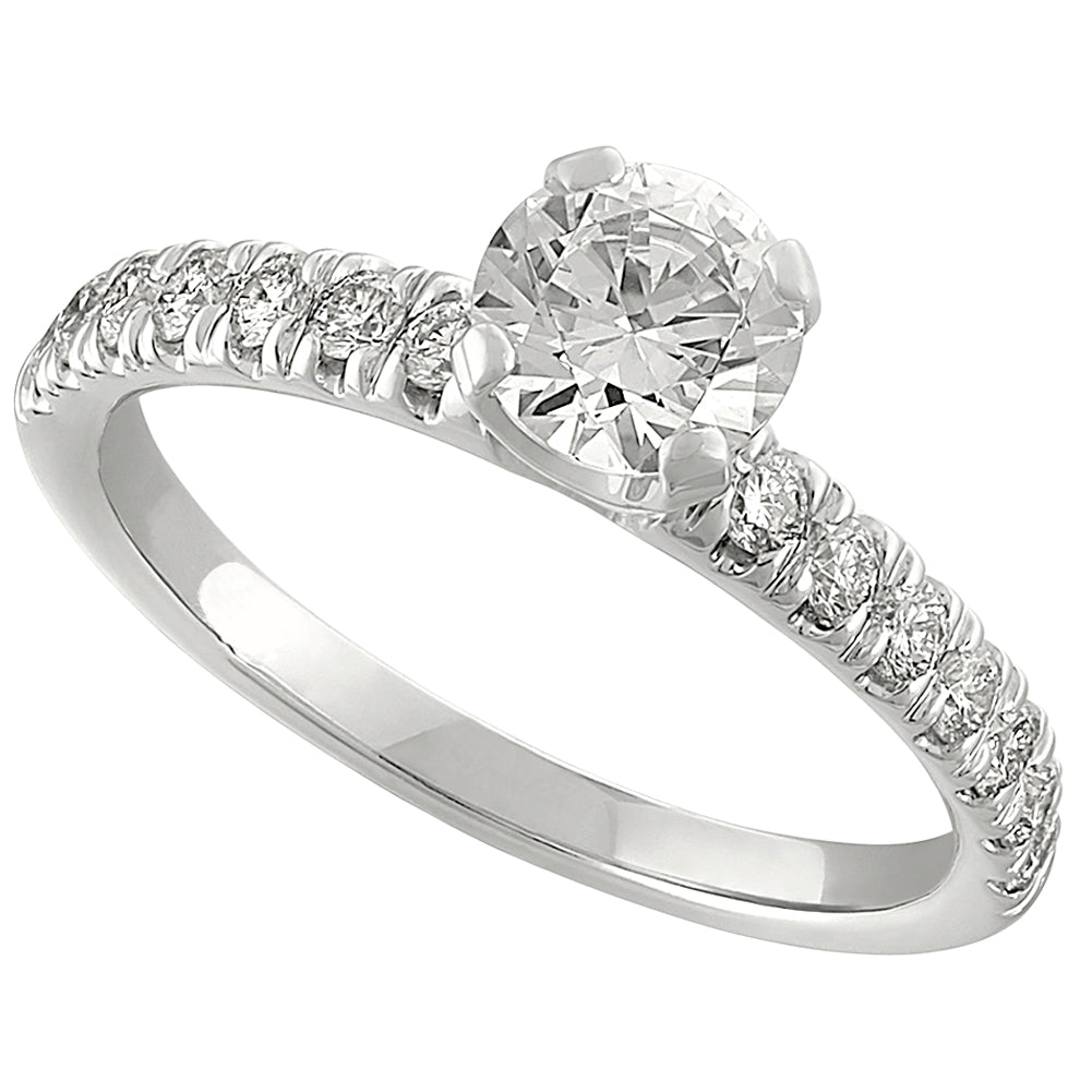 classic engagement rings, open diamond engagement rings, simple diamond band engagement rings, classic diamond rings