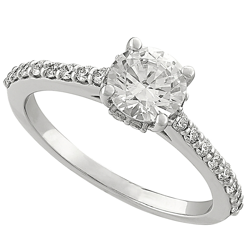 diamond halo around diamond, classic diamond engagement rings, diamond engagement ring with diamonds in the band