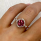 pink tourmaline rings for women, pink tourmaline diamond rings