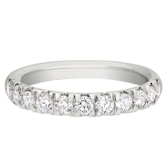 simple diamond band, traditional diamond band, plain diamond band