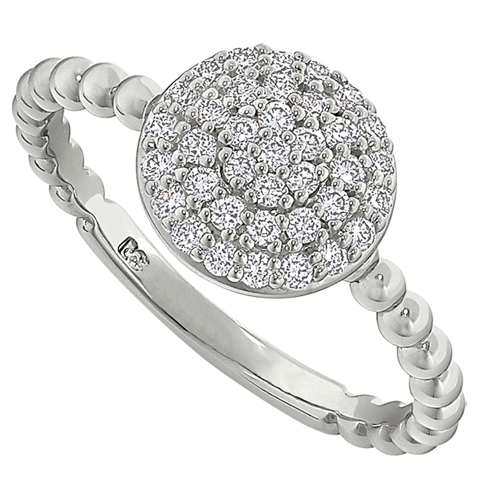 diamond cluster ring, diamond encrusted mandala ring, medallion diaond ring, modern diamond white gold ring