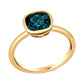 Blue Topaz Rings, London Blue Topaz Rings, Cushion Gemstone Rings, SemiPrecious Rings