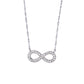 April birthstone, infinity diamond pendant, diamond infinity pendant, infinity diamond necklace, diamond infinity necklace