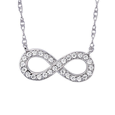 April birthstone, infinity diamond pendant, diamond infinity pendant, infinity diamond necklace, diamond infinity necklace