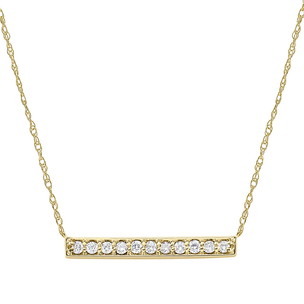 Diamond Bar Layering Necklace