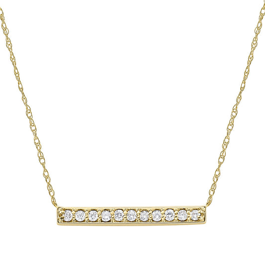 Diamond Bar Layering Necklace
