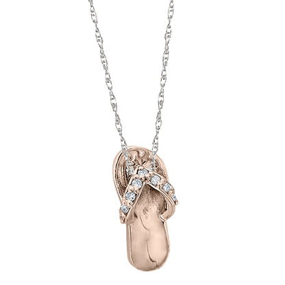 Flip flop diamond pendant Clearance