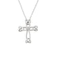 Celtic diamond cross, triquetra diamond cross, trinity knot diamond cross pendant, gold trinity knot diamond pendant